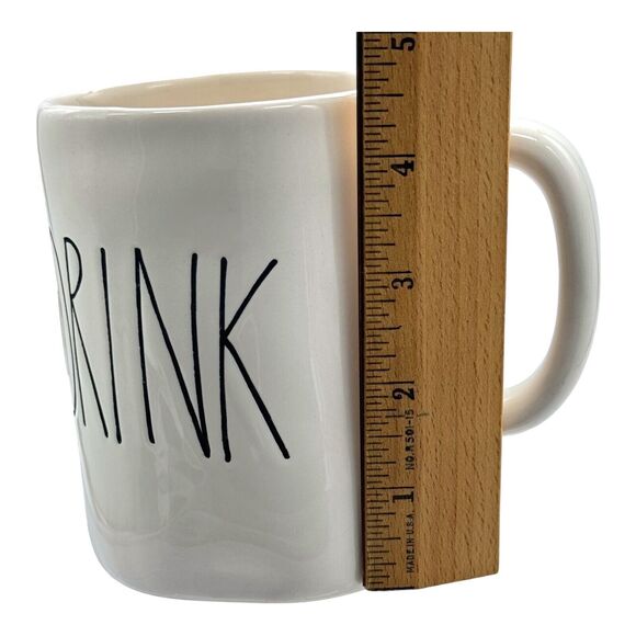 Rae Dunn Magenta DRINK Coffee Tea Mug Big M LL Farmhouse Rustic Normcore Trad - Picture 10 of 11